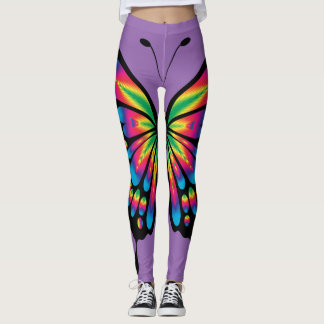 Regenbogen-Schmetterling Leggings
