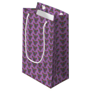 Regenbogen-Schmetterling (lila) - Geschenktasche Kleine Geschenktüte