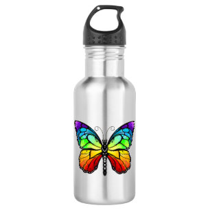 Regenbogen-Schmetterling Monarch Edelstahlflasche