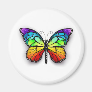 Regenbogen-Schmetterling Monarch Magnet