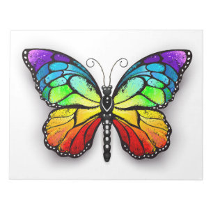 Regenbogen-Schmetterling Monarch Notizblock