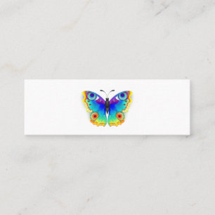 Regenbogen Schmetterling Pfauenauge Mini Visitenkarte