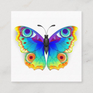 Regenbogen Schmetterling Pfauenauge Telefonnummerkarte