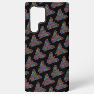 Regenbogen Schmetterling (schwarz) - Samsung Hülle Samsung Galaxy Hülle