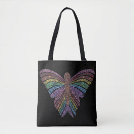 Regenbogen-Schmetterling (schwarz) - Tasche