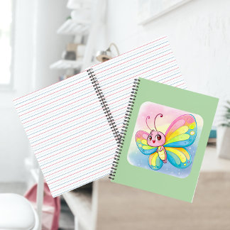 Regenbogen Schmetterling Spiral Notizbuch