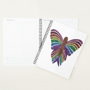 Regenbogen Schmetterling (weiß) - Planer