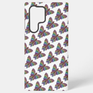Regenbogen Schmetterling (weiß) - Samsung Hülle Samsung Galaxy Hülle