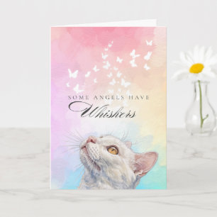 Regenbogen-Schmetterling-Weißkatze-Verlust-Mitgefü Karte