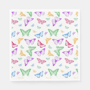 Regenbogen Schmetterlinge Serviette