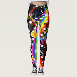 Regenbogen-Schmetterlings-Leggings Leggings