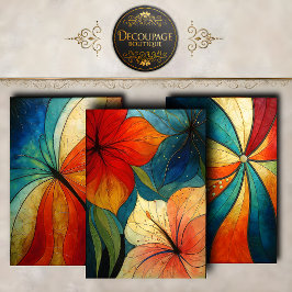 Regenbogen-Schmetterlingsflügel-Decoupage Geschenkpapier Set