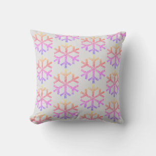 Regenbogen-Schneeflocken für Sofa Couch Chaise-Lou Kissen