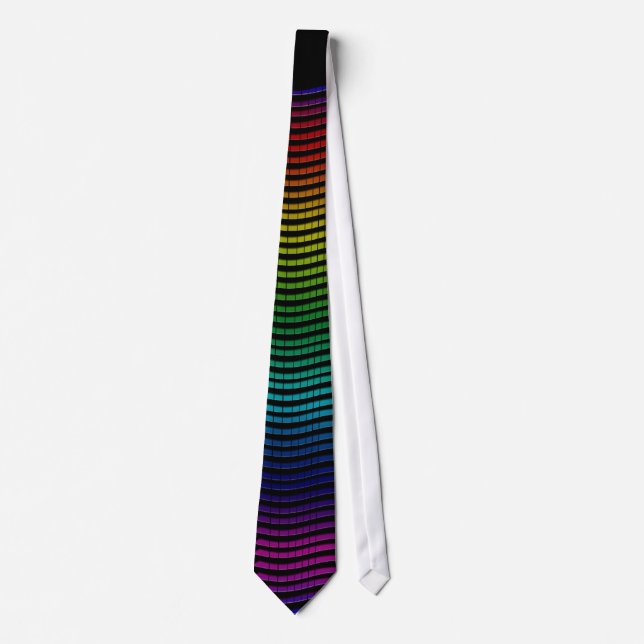 Regenbogen-Schnur-und Wellen-KleiderKrawatte Krawatte (Vorderseite)