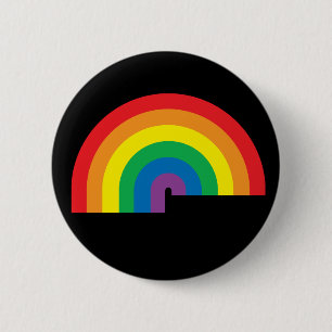 Regenbogen-schwarzer Knopf Button
