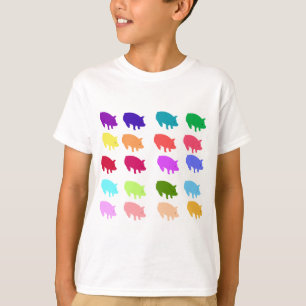 Regenbogen-Schweine T-Shirt