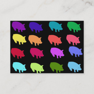 Regenbogen-Schweine Visitenkarte