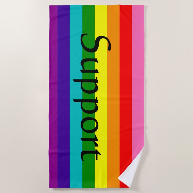 Regenbogen, Schwule und Sympathisanten Strandtuch (Vorderseite)
