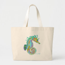 Regenbogen-Seepferd-Tasche Jumbo Stoffbeutel