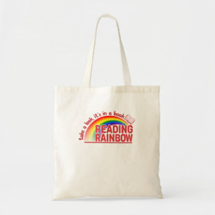 Regenbogen sehen Sie sich das in einem Buchlesebuc Tragetasche