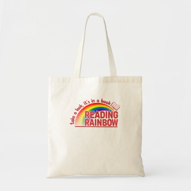 Regenbogen sehen Sie sich das in einem Buchlesebuc Tragetasche (Vorne)