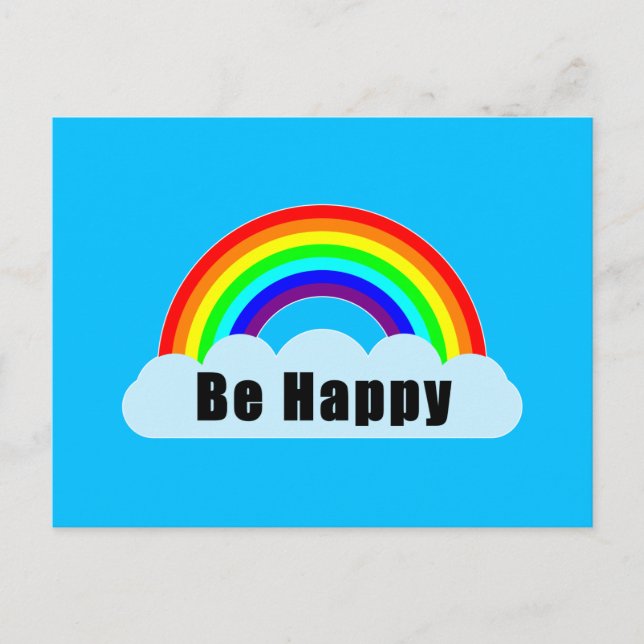 REGENBOGEN - Sei glücklich Postkarte (Vorderseite)