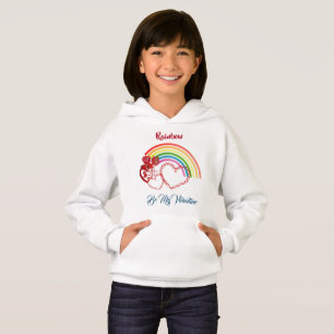 Regenbogen Sei mein Valentinstag Bunte Herzen Mädc Hoodie