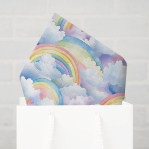 Regenbogen-Seidenpapier, Wasserfarben-Regenbogende Seidenpapier