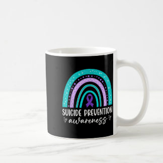 Regenbogen-Selbstmordpräventionsbewusstsein Türkis Kaffeetasse