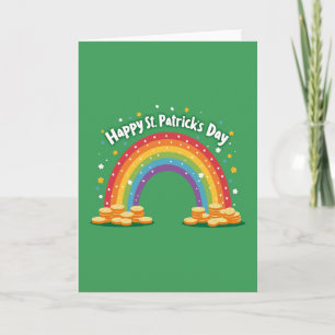 Regenbogen-Shamrock-Grußkarte Karte