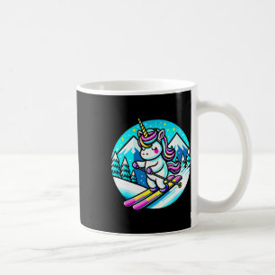 Regenbogen Skifahren Einhorn Kawaii Ski Süß Pastel Kaffeetasse