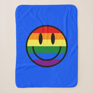 Regenbogen-Smiley Sherpadecke