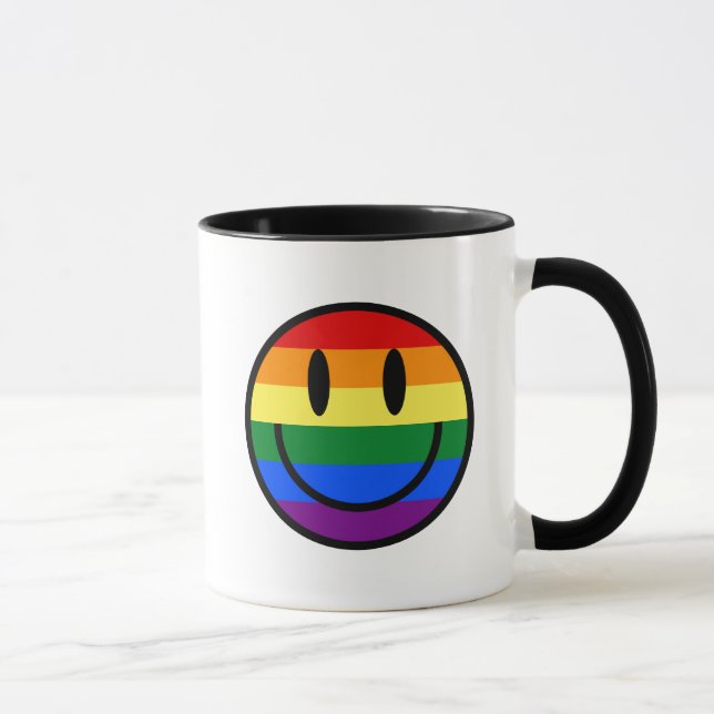 Regenbogen-Smiley Tasse (Rechts)