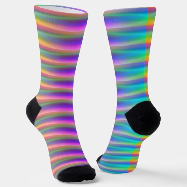 Regenbogen Socken (Gewinkelt)