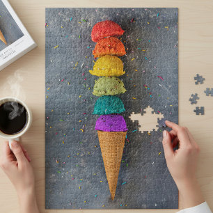 Regenbogen-Sommer-Eiscreme-Leckerei