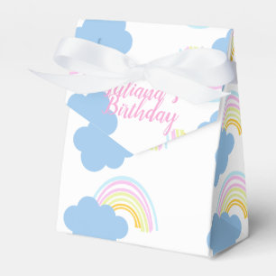 Regenbogen Sommer Wolken Pastell Kritzel Doodle    Geschenkschachtel