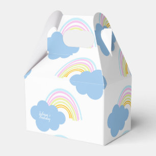 Regenbogen Sommer Wolken Pastell Kritzel Doodle    Geschenkschachtel