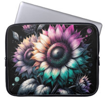 Regenbogen Sonnenblumen Laptops Hüllen