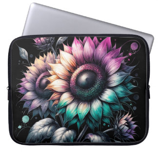 Regenbogen Sonnenblumen Laptops Hüllen Laptopschutzhülle