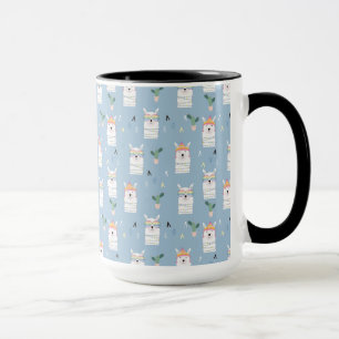 Regenbogen-Sonnenbrille-Lama-Muster Tasse