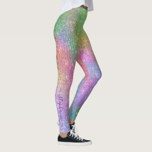 Regenbogen-Sparkling personalisiert Leggings