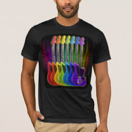 Regenbogen-Spektrum-elektrische Gitarren-T - Shirt