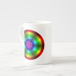 Regenbogen-Spezialtasse mit optischer Täuschung Prozellantasse