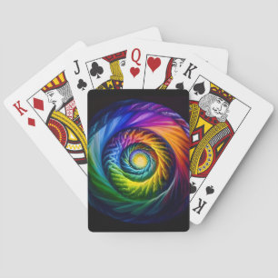 Regenbogen-Spirale heraus Spielkarten