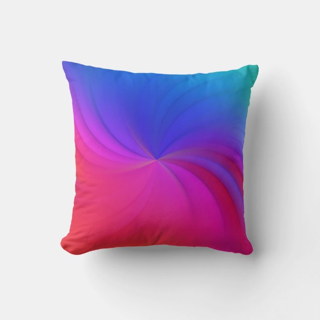 Regenbogen Spirale Kissen (Vorderseite)