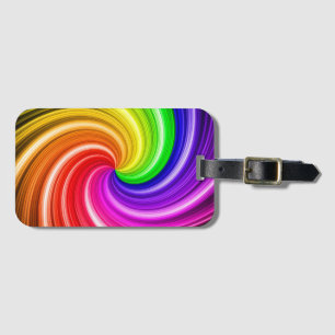 Regenbogen-Spirale-Tie-Dye Farbige Wirbel-Kunst Gepäckanhänger