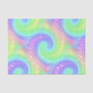 Regenbogen-Spiralen-Welle beschmutztes Seidenpapier