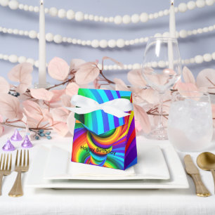 Regenbogen-Spiralwirbel Abstrakt - Psychedelische Geschenkschachtel