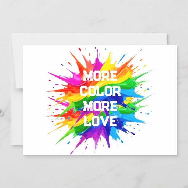 Regenbogen-Splash-Pride-Monat-Design Magneteinladung (Vorderseite)