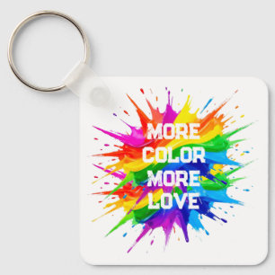 Regenbogen-Splash Pride-Monat-Design Schlüsselanhänger
